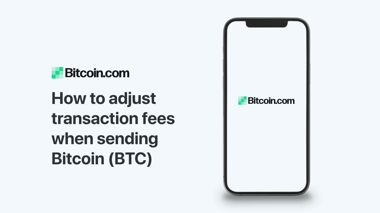 How to adjust transaction fees when sending Bitcoin BTC