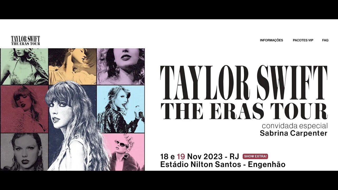 My Taylor Swift - the eras tour - shows no brasil com milhões na fila para comprar ingresso :-(