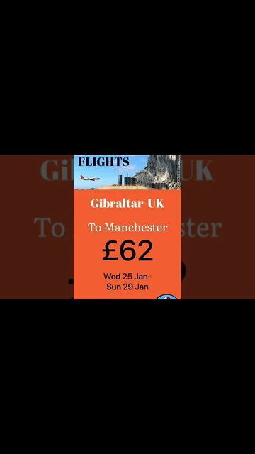 Gibraltar to UK Cheap Direct Flights #shorts