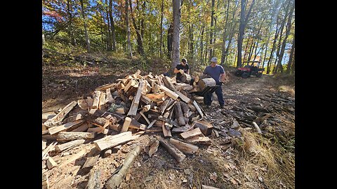 Rugged Made Wood Splitter Splits A Full Trailer, Truck Bed, IBC Tote, And Monster Pile In 3 Hours