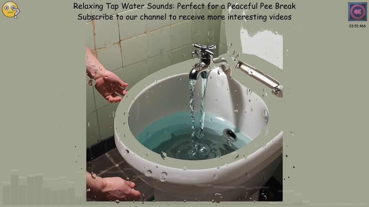 Relaxing Tap Water Sounds: Perfect for a Peaceful Pee Break 🚽💧💦