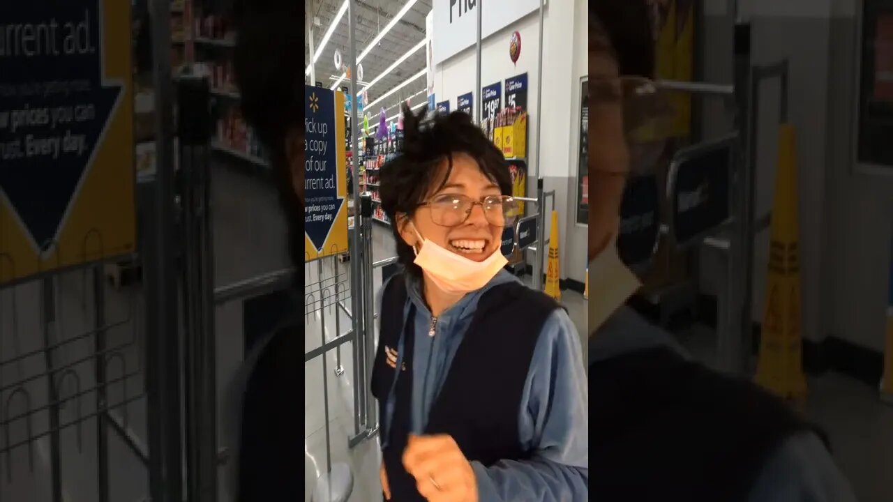 This Walmart Greeter knows too much! #shorts