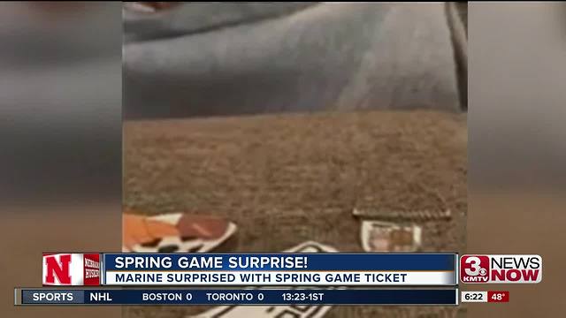 Marine Surprised With Spring Game Tickets