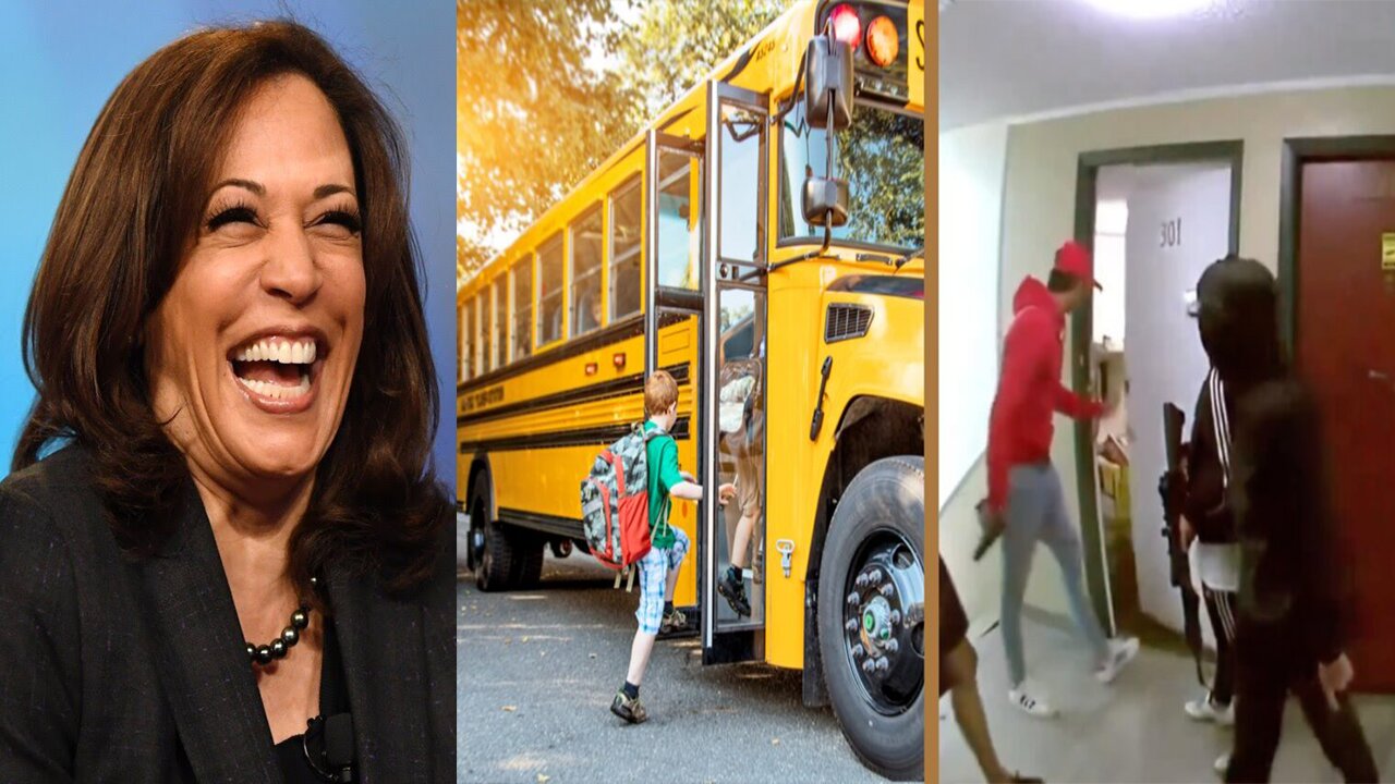 Kamala allows ILLEGALS to HIJACK School bus with children in BOMBSHELL news clip!