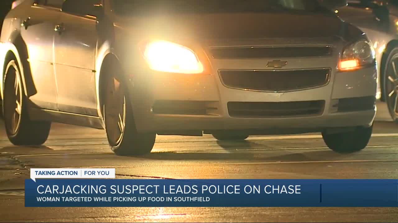 Carjacking suspect leads police on chase