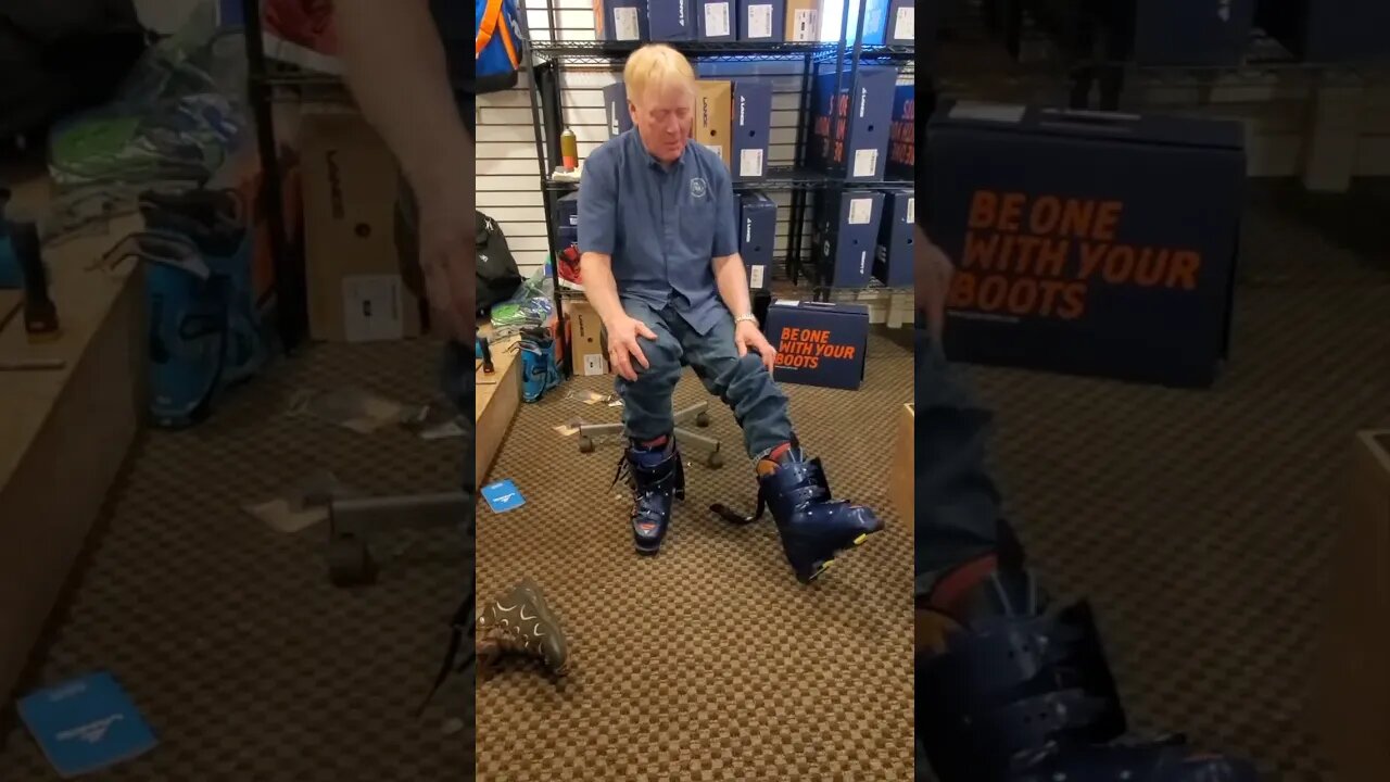 Buck at Olympic boot works Palisade shows zipfit ski liner for boots