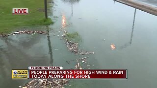 Water pooling in parking lots in Michigan as flooding concerns continue