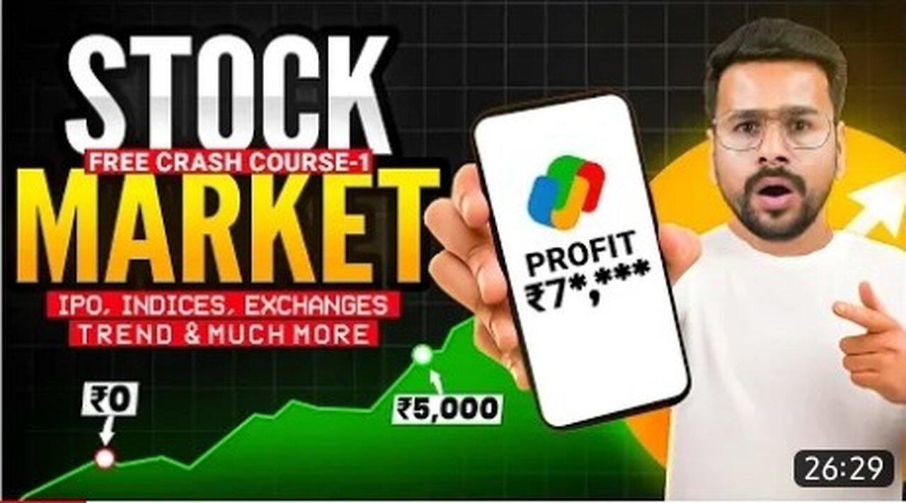 Share Market Basics For Beginners CRASH COURSE Part 1| How to Start Investing in Stock Market