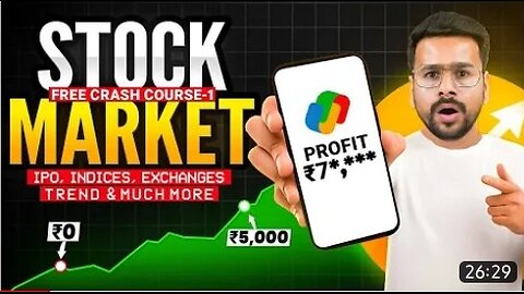 Share Market Basics For Beginners CRASH COURSE Part 1| How to Start Investing in Stock Market