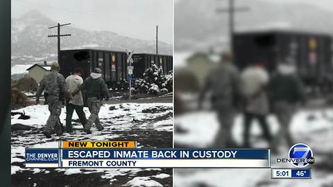 Escaped inmate from Fremont County back in custody