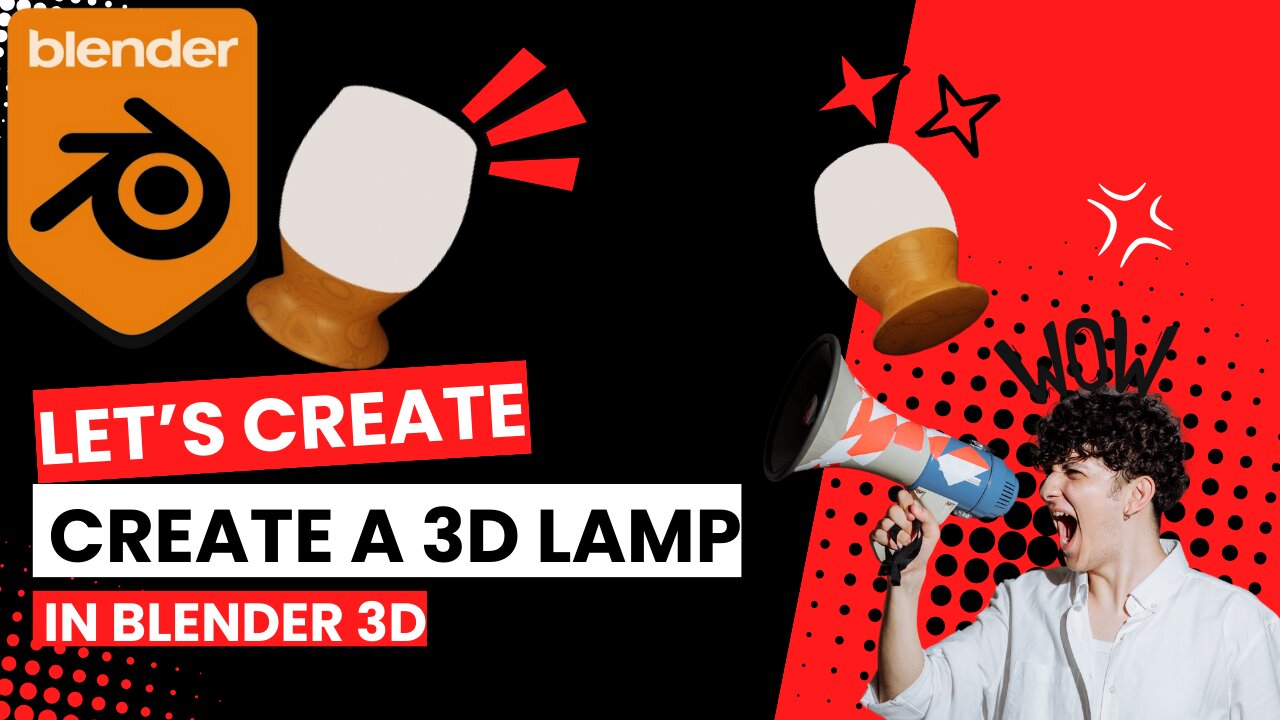 Lets make a #3d table lamp in blender