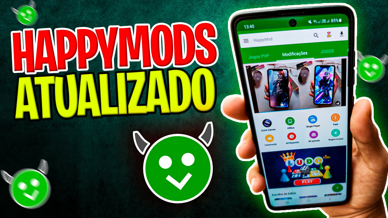 SAIU🔴 HAPPYMOD ATUALIZADO 2022 | COMO BAIXAR E INSTALAR HAPPYMOD GRÁTIS | DOWNLOAD HAPPYMODS GRÁTIS