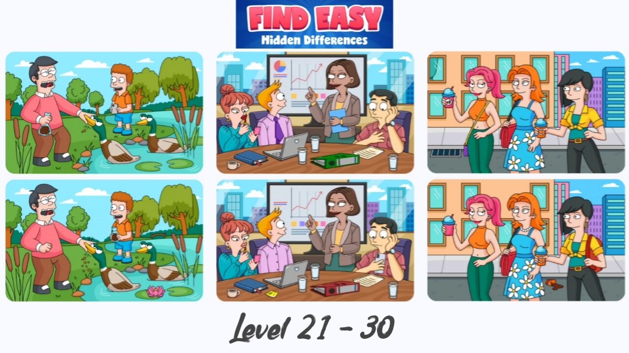 FIND EASY LEVEL 21 - 30