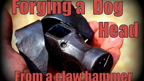 Blacksmithing for beginners: forging a dog head from an old hammer