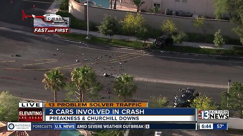 First Look: Traffic impact of deadly crash near Fort Apache and Sahara