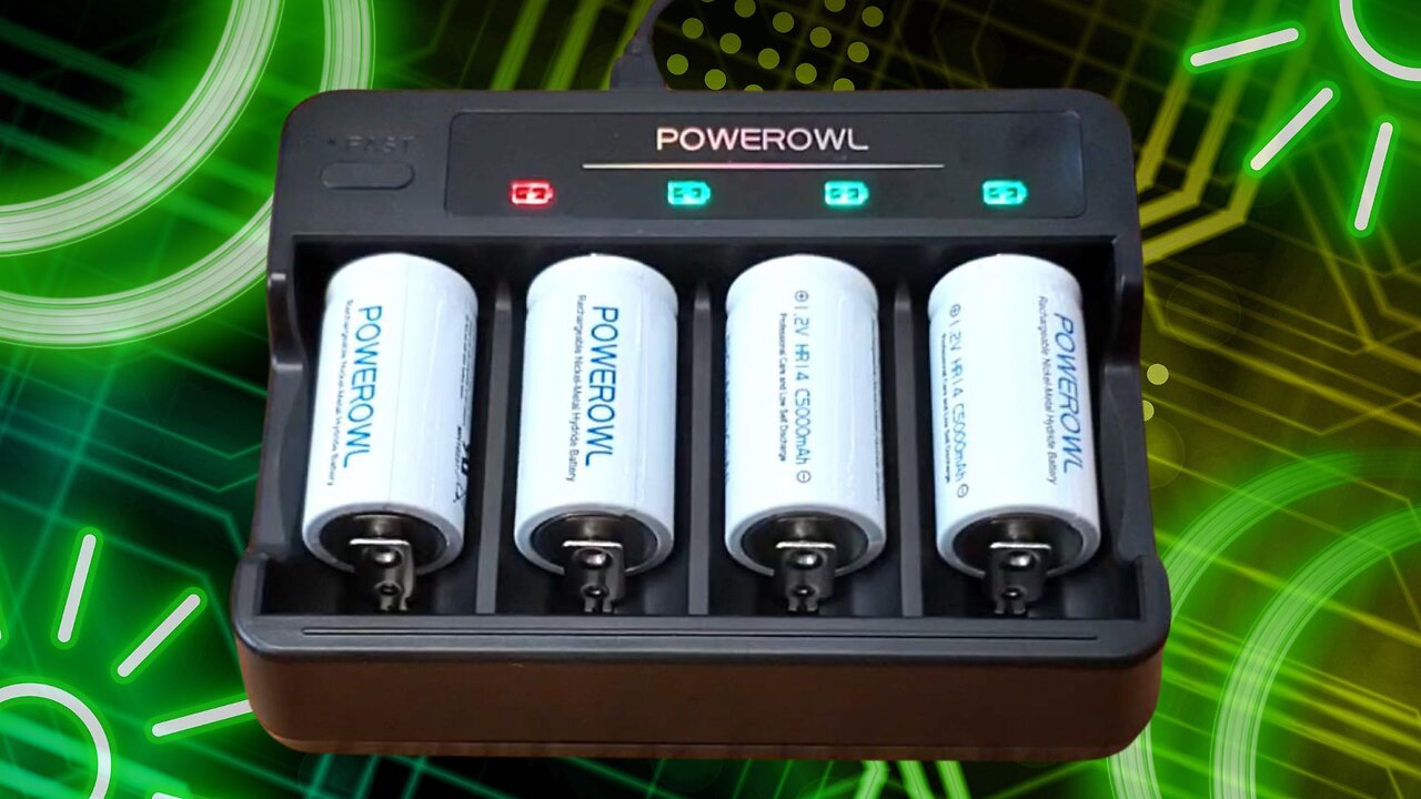 Rechargeable Battery Charger - C, D, AA & AAA Batteries