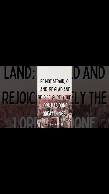 Joel 2:21 #shorts