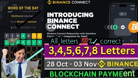 Binance WOTD Blockchain payment Crypto Wodl All Correct Answer