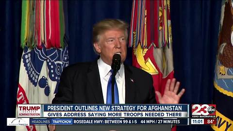 President Trump outlines new strategy for Afghanistan