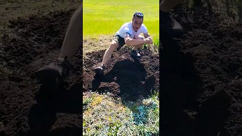 How Russians Pack Down Dirt While Gardening🪆 🤣 #shorts #funny #russiandance #gardening