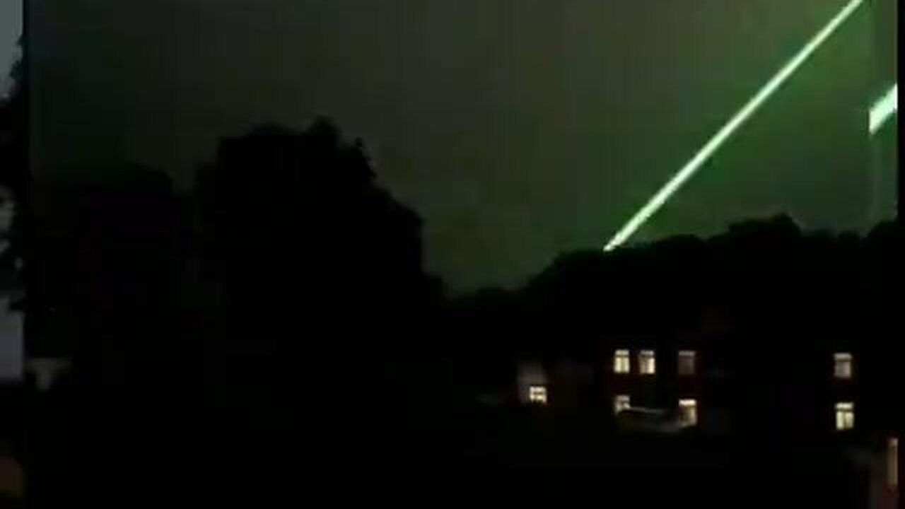 Why are there GREEN LASERS scanning the ground from up above?