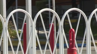 Pedestrian barriers are being installed on Charleston Blvd.