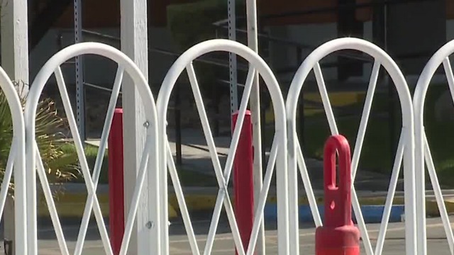 Pedestrian barriers are being installed on Charleston Blvd.