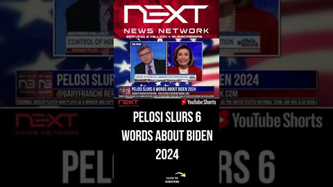 Pelosi Slurs 6 Words About Biden 2024 #shorts