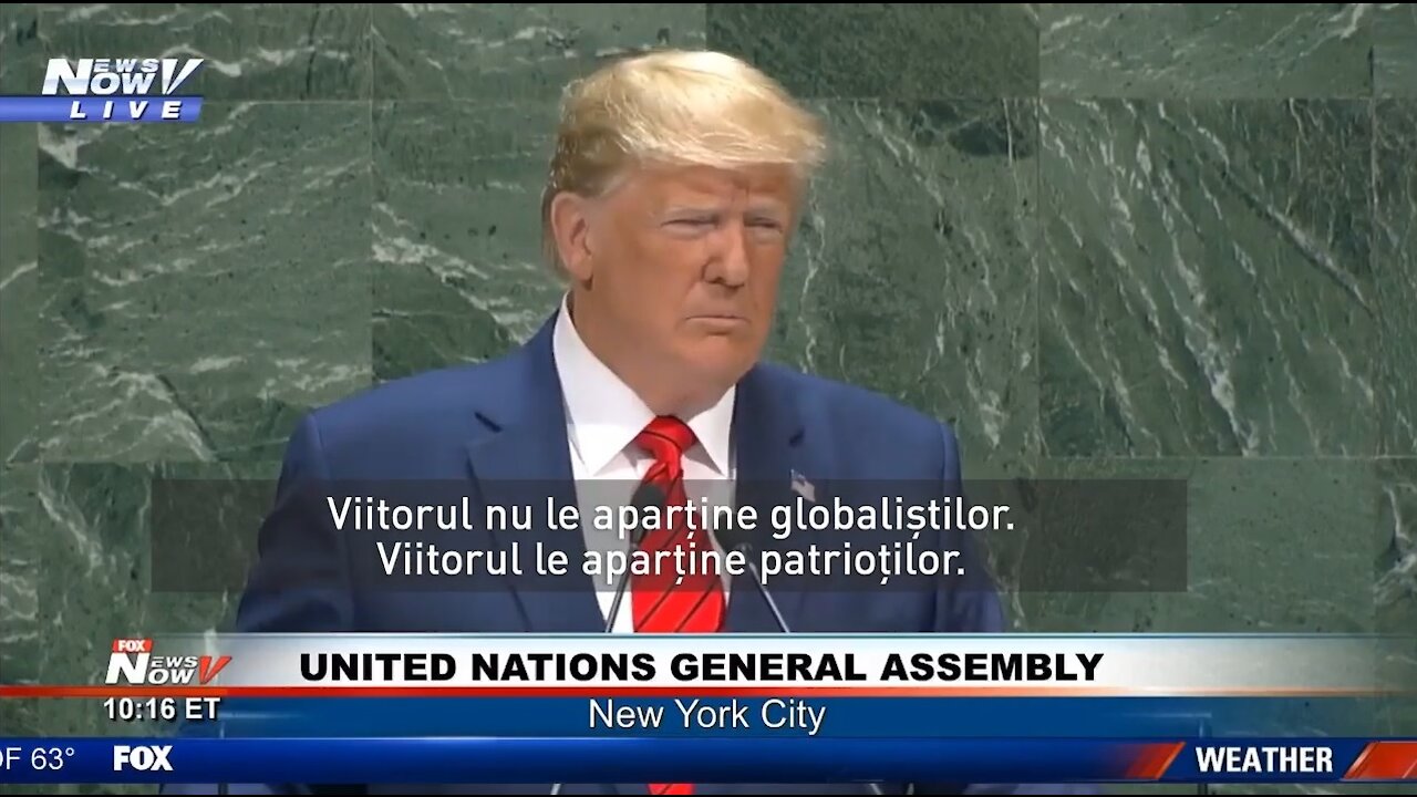 Donald Trump la ONU: Viitorul apaține patrioților, nu globaliștilor