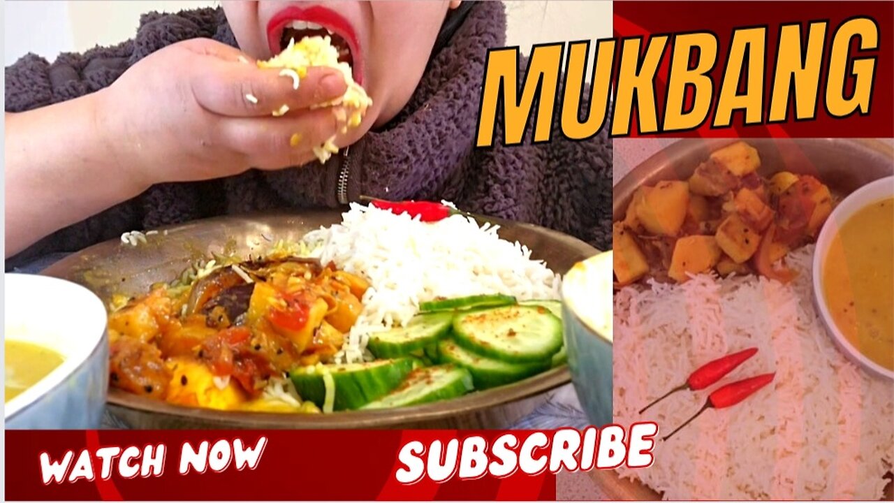 ASMR PANEER ALOO BUTTER MASALA+RICE #asmr #mukbang #paneer