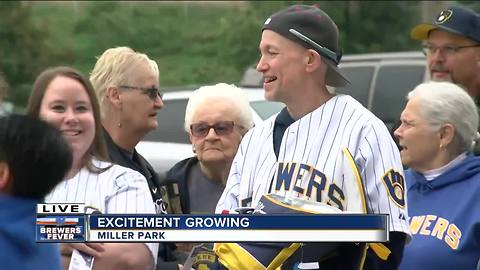 Excitement is growing outside Miller Park for the Brewers-Tigers game