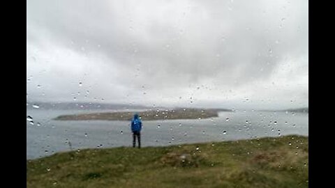 First time in winter rain sound relaxation