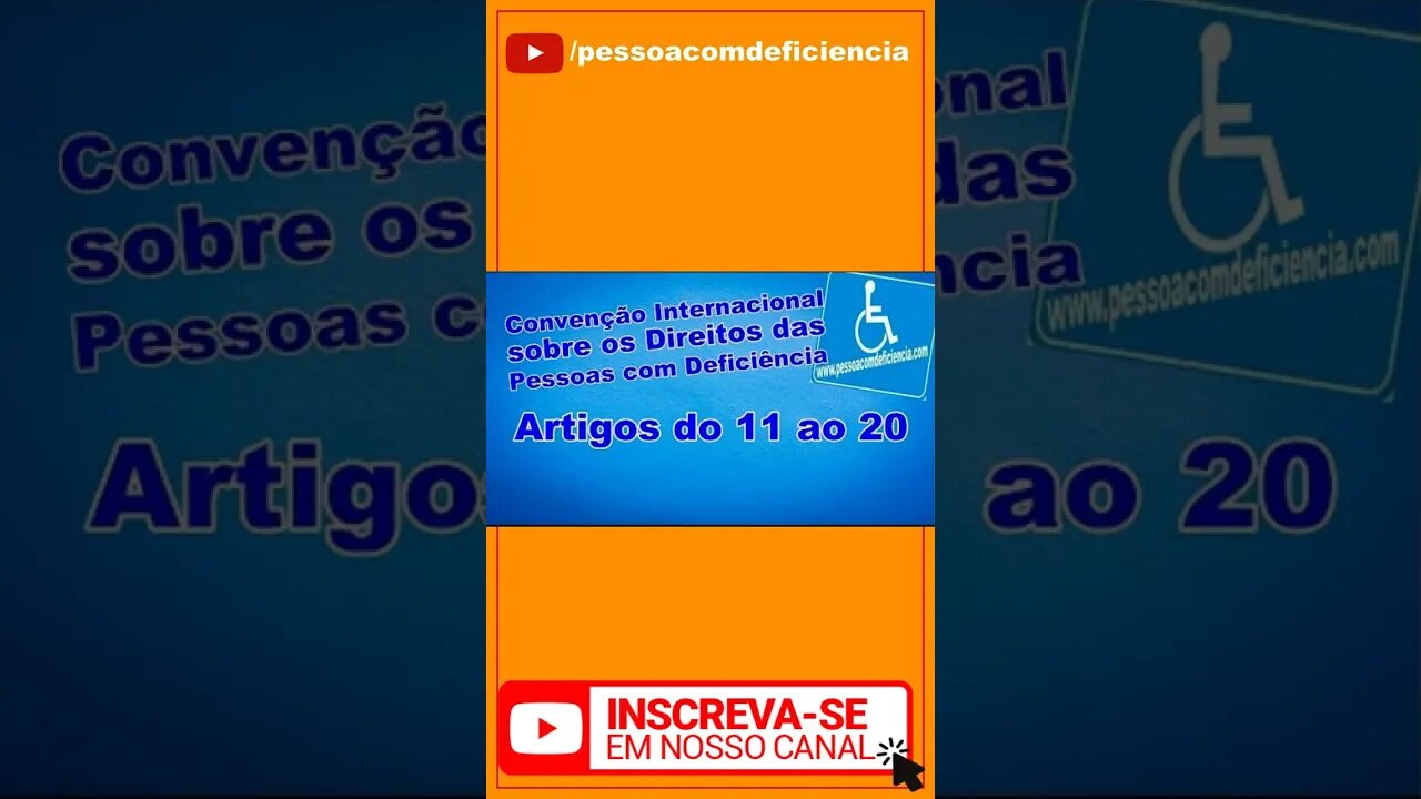 Vamos ver se o youtube vai mostrar este vídeo sobre Pessoa com deficiência