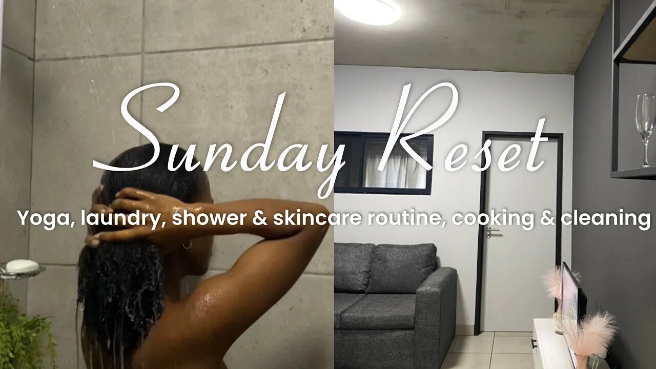 back to yoga, shower & skincare routine, laundry, cooking, cleaning + more