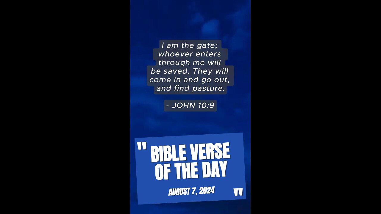 Bible Verse of the Day: August 7, 2024