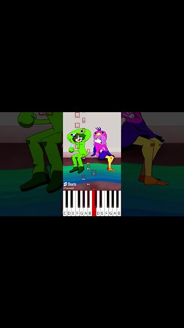 Jumbo Josh and Opila Bird Mood (@fash) Garten of Banban Animation - Octave Piano Tutorial