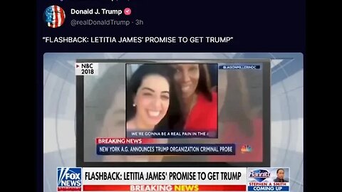 “FLASHBACK: LETITIA JAMES’ PROMISE TO GET TRUMP”