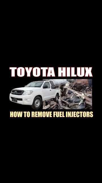 TOYOTA HILUX - HOW TO REMOVE FUEL INJECTORS #SHORTS
