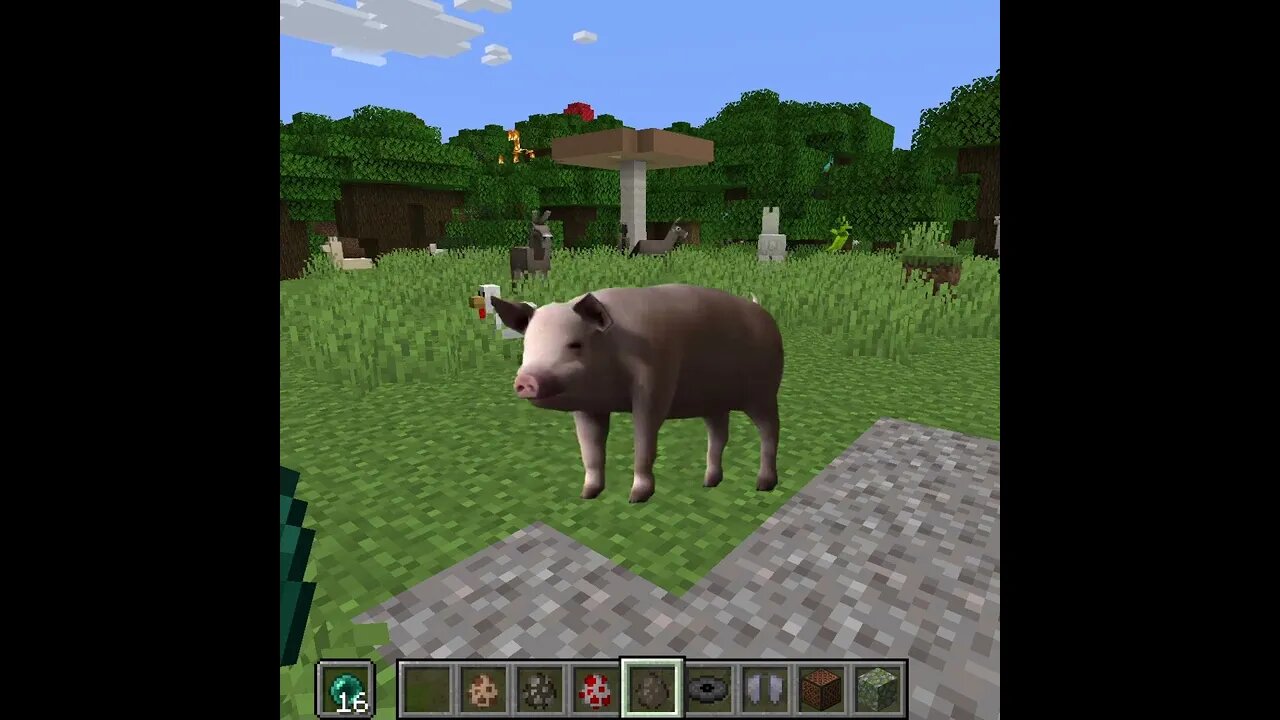 Realistic PIG in MineCraft 🐷 #YoSquad #minecraft #майнкрафт #shorts