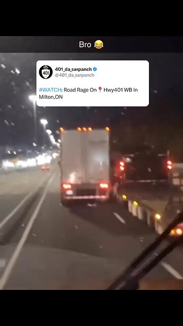 Road Rage On Highway 401 Milton Ontario