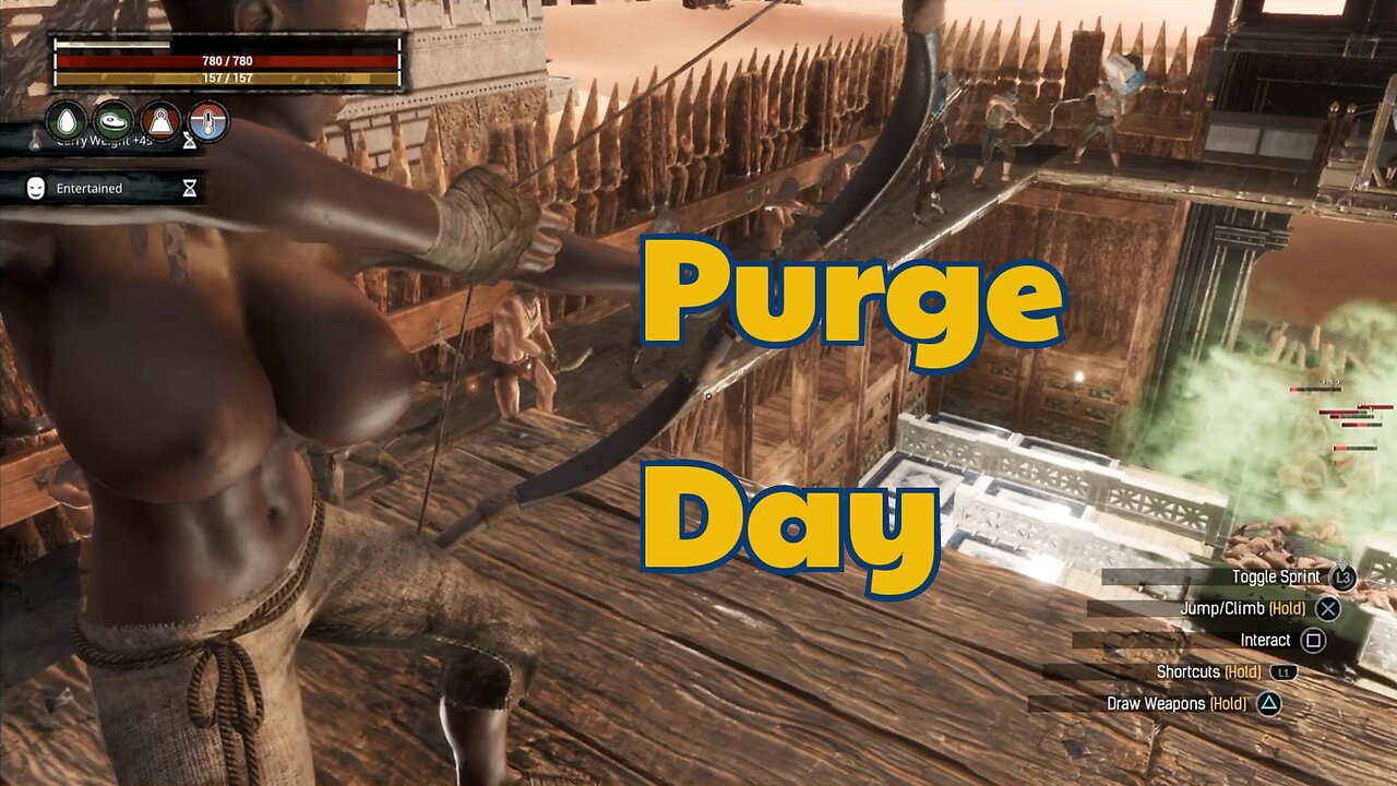 Conan Exiles, Purge Day, Bouncing, Busty, Boobs, breast expansion