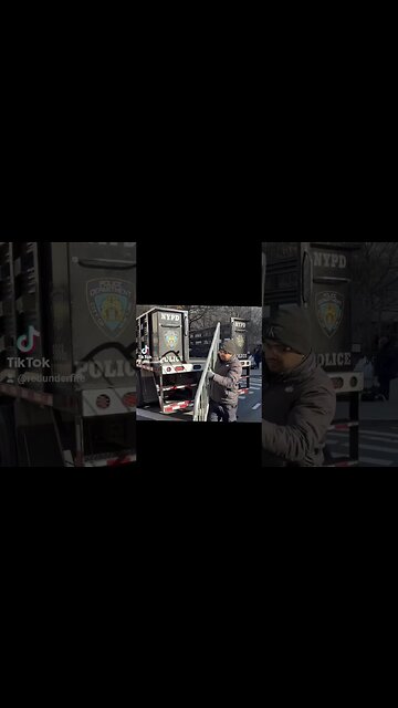 NOW - Steel barricades outside Manhattan Criminal Court @TimcastIRL @DAHBOO77