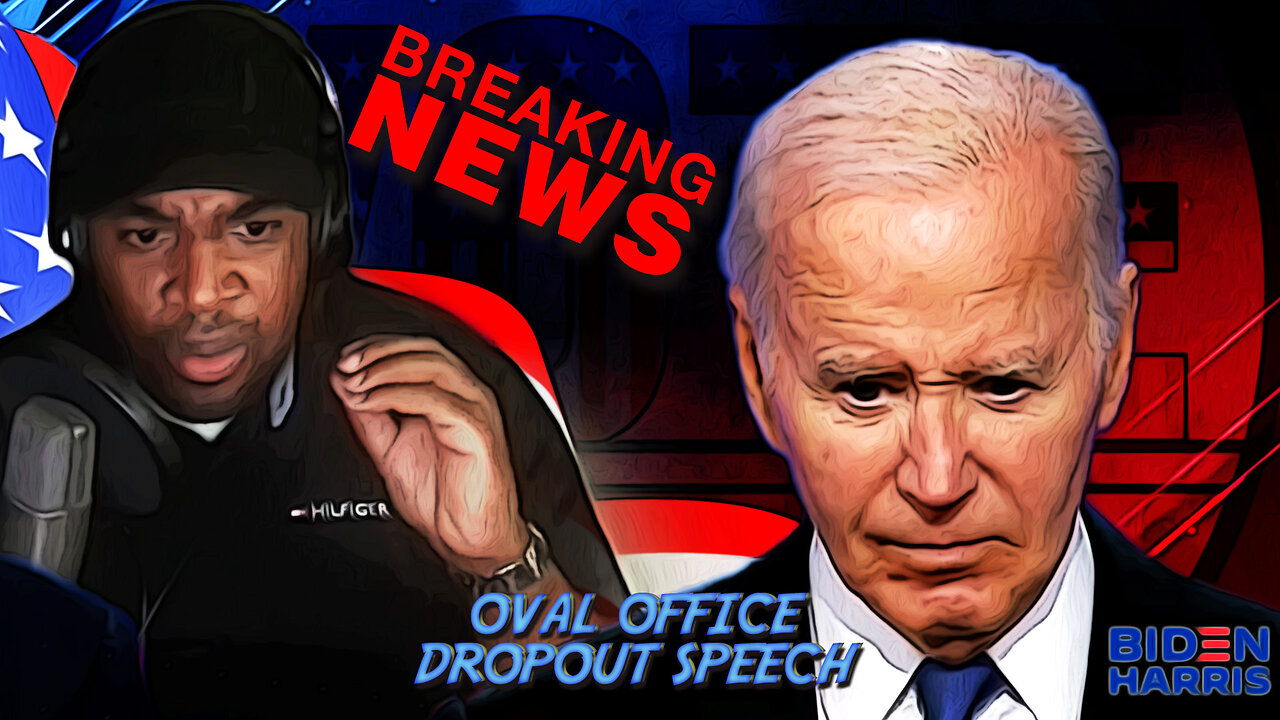 PRESIDENT JOE BIDEN OVAL OFFICE'S DROP OUT SPEECH