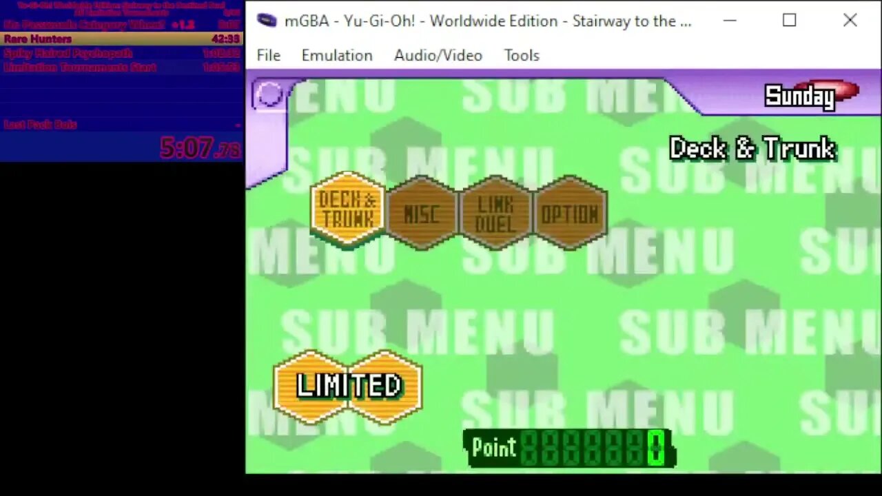 (Stream Archive) YGO WWESODD All Limitation Tournament Speedrun WR Attempts