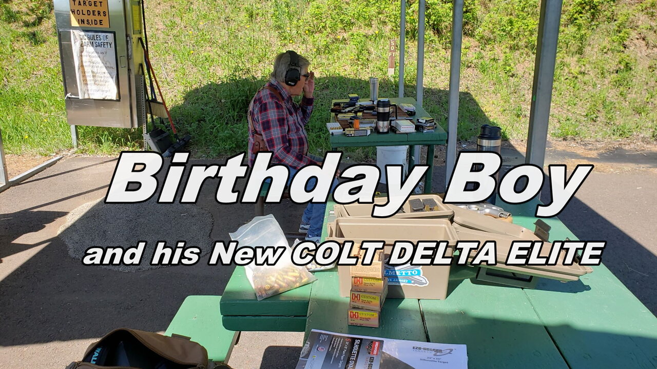 Birthday Boy and his New Colt Delta Elite at the Range