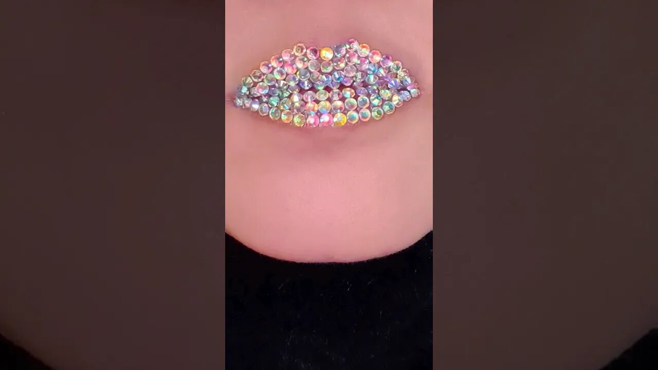 Bling Lip Makeup Tutorial Lip Art Glitter #trending #shorts #short #viral #shortvideo #grwm