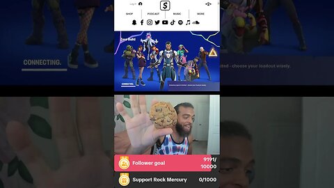 Fortnite gameplay with a Rock Mercury and his Rockers and Mercurians live on TikTok stream 1￼