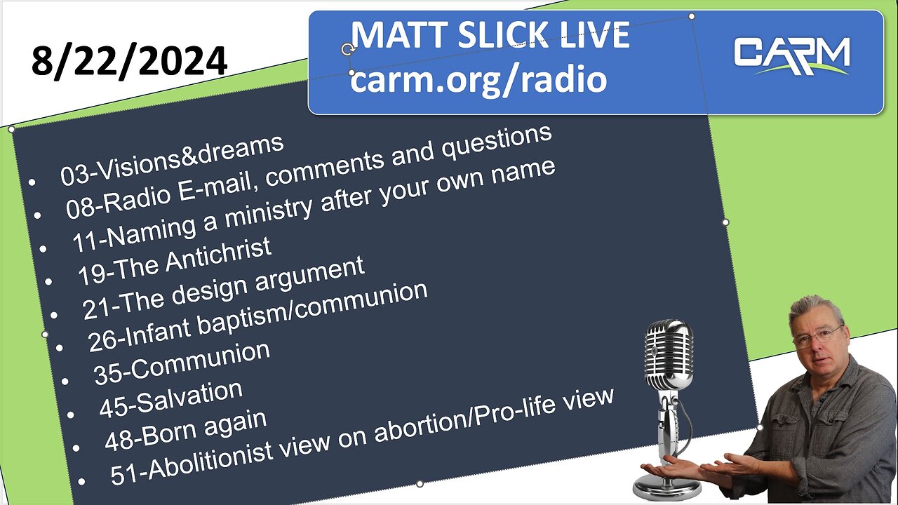 Matt Slick Live, 8/22/2024