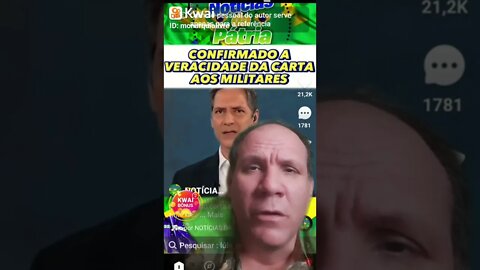 Confirmada a Veracidade da Carta dos militares diz Ernesto Lacombe