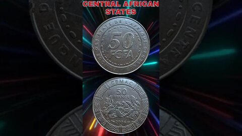 Central african states 50 france 2006.#shorts #coinnotesz